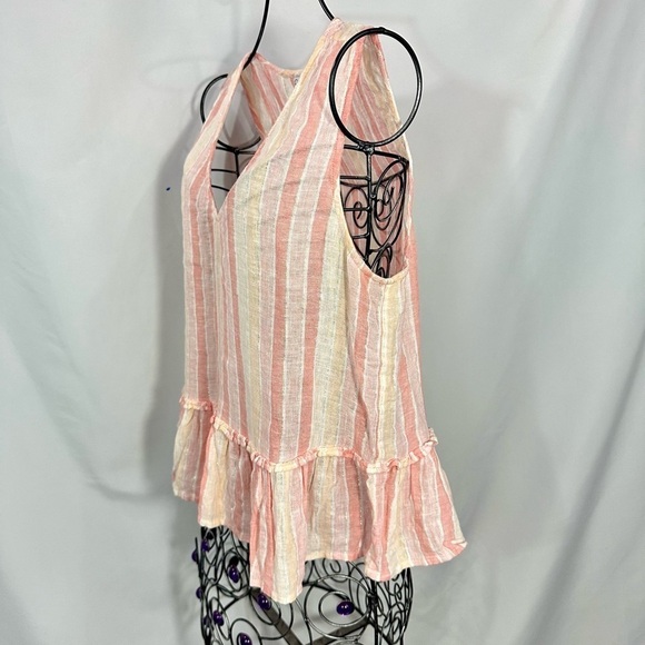 Rails Mira pink peplum linen blouse size XS - Picture 7 of 10